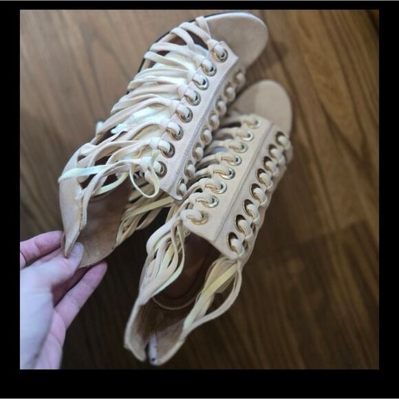 Givenchy Peep Toe Suede Heels - Picture 4 of 13